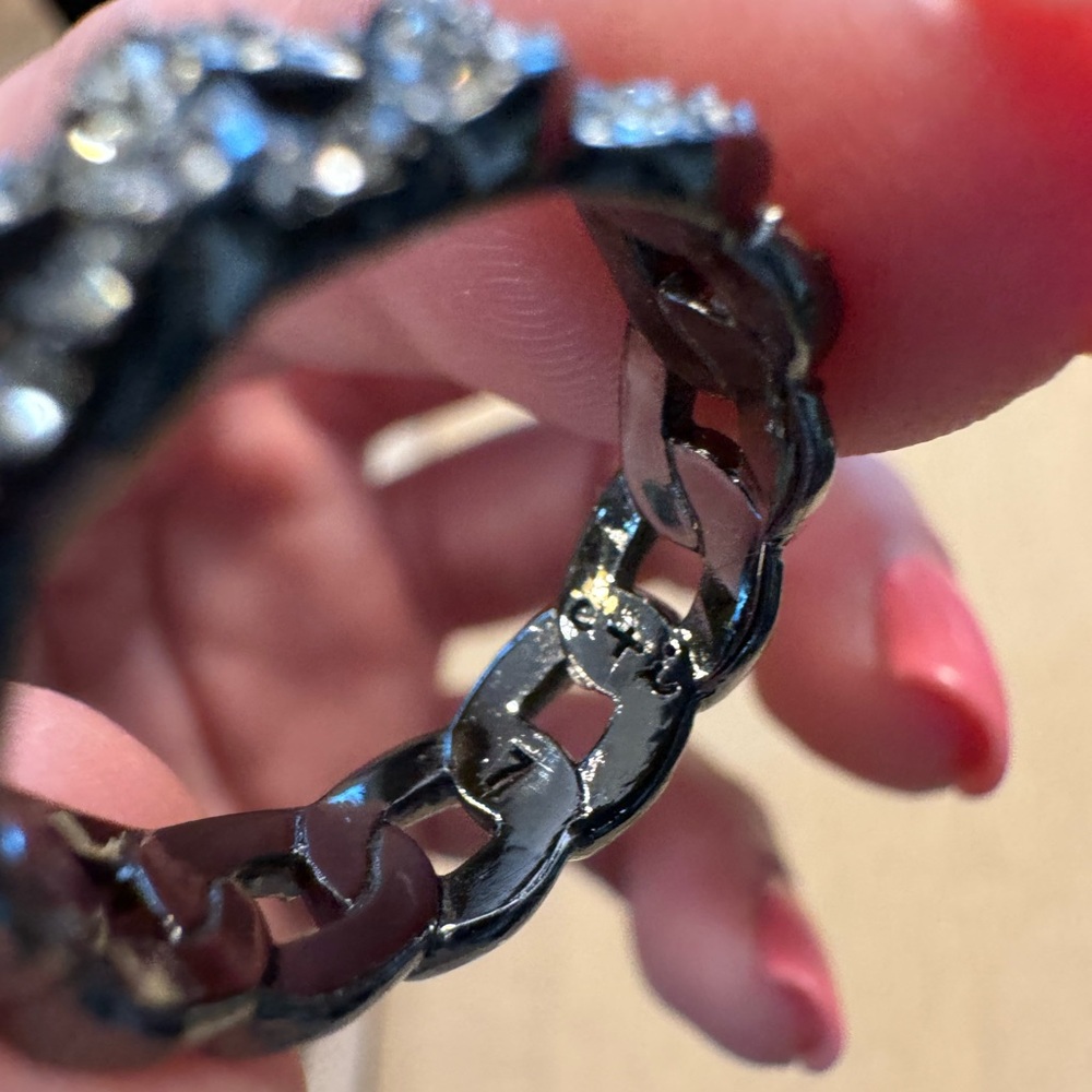 Pave Link Stackable Ring - Picture 3 of 3